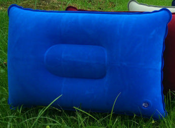 Wholesale Outdoor Pvc Pillows Travel Camping Thick Flocking RectangularInflatable Pillows Nap Companion Square Pillow