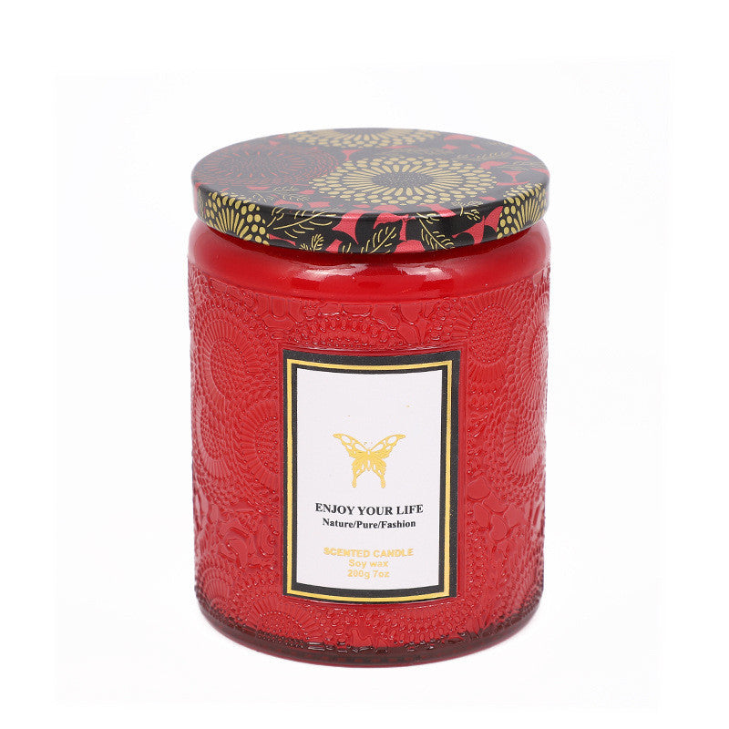 Embossed Glass Fragrance Embossed Glass Fragrance Handmade Gift Aromatherapy Soy Candlesy Soy Candles
