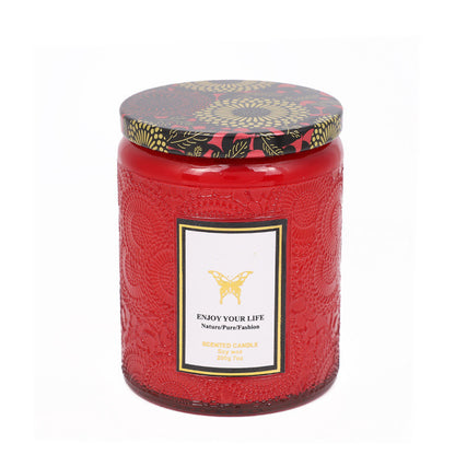 Embossed Glass Fragrance Embossed Glass Fragrance Handmade Gift Aromatherapy Soy Candlesy Soy Candles
