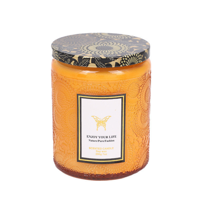 Embossed Glass Fragrance Embossed Glass Fragrance Handmade Gift Aromatherapy Soy Candlesy Soy Candles