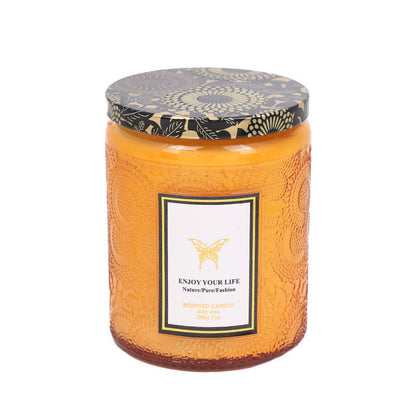 Embossed Glass Fragrance Embossed Glass Fragrance Handmade Gift Aromatherapy Soy Candlesy Soy Candles