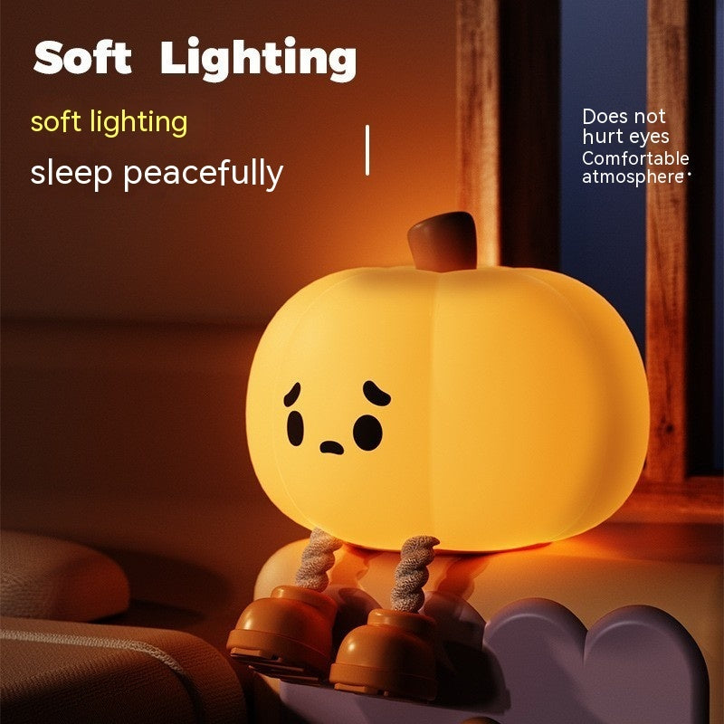Pumpkin Silicone Night Lamp Bedroom Sleep