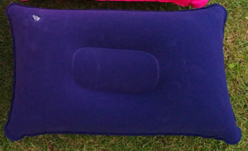 Wholesale Outdoor Pvc Pillows Travel Camping Thick Flocking RectangularInflatable Pillows Nap Companion Square Pillow
