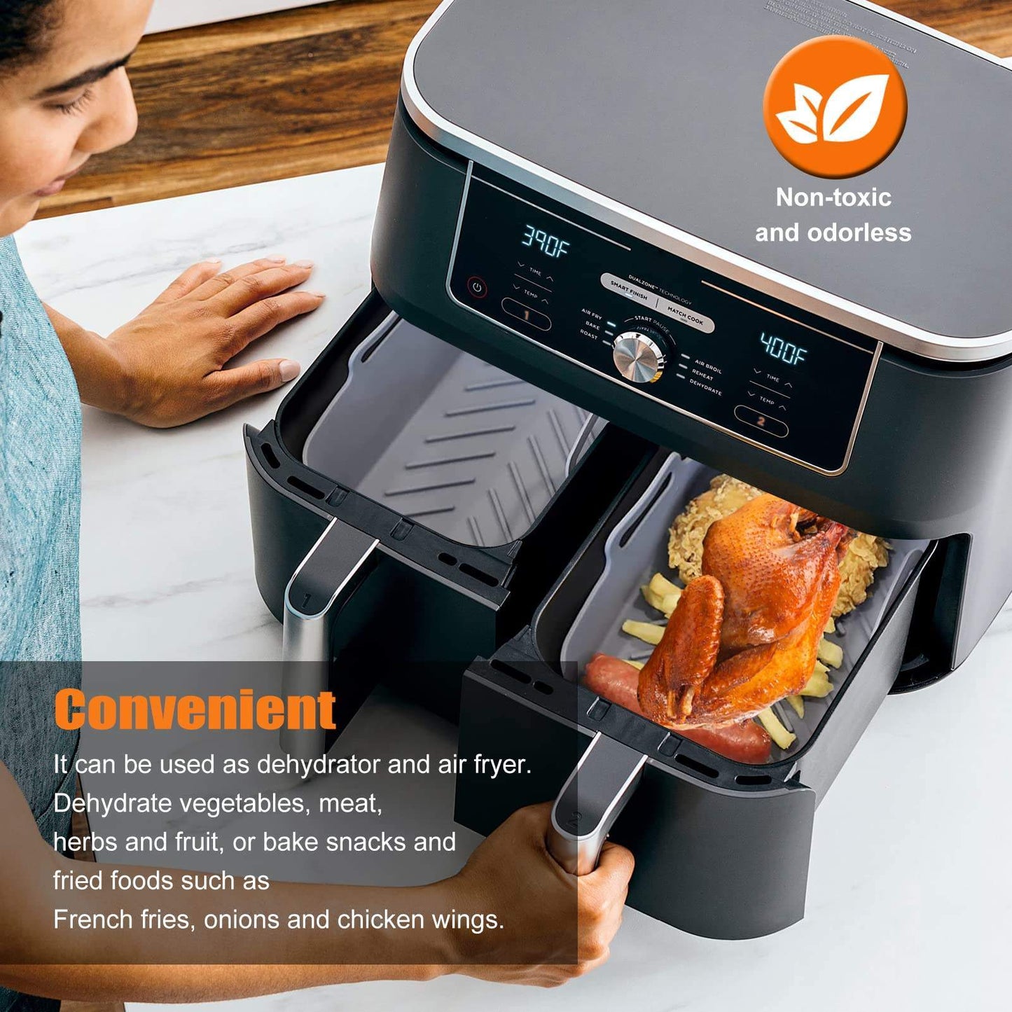 Air Fryer Silicone Pot With Handle