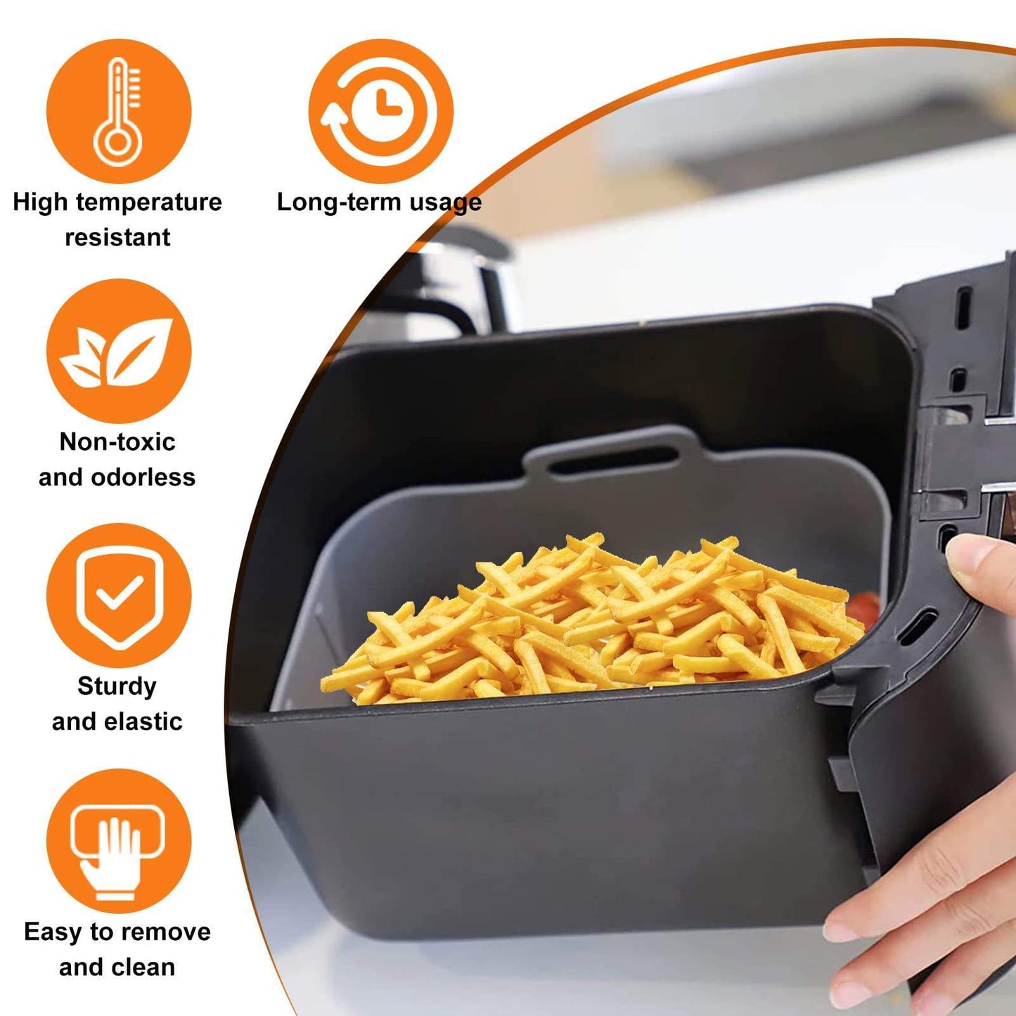 Air Fryer Silicone Pot With Handle