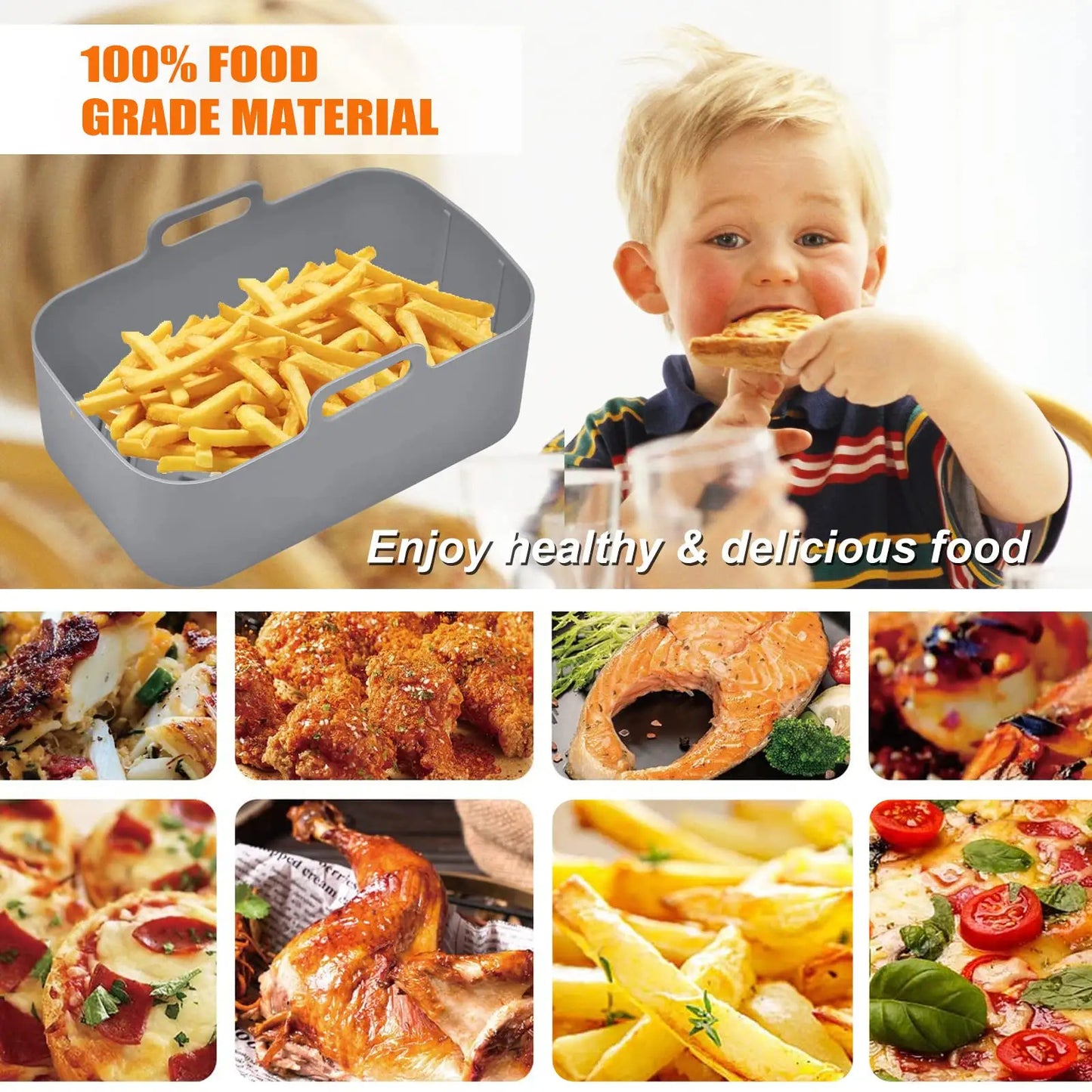 Air Fryer Silicone Pot With Handle