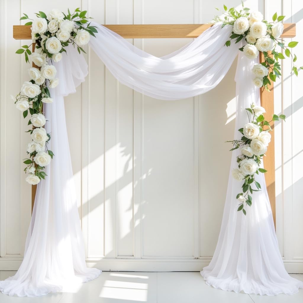 2 Panels Wedding Arch Draping Fabric