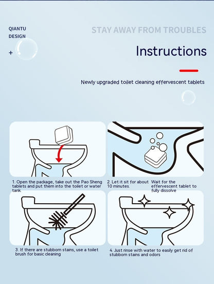 Toilet Cleaning Effervescent Tablets Household