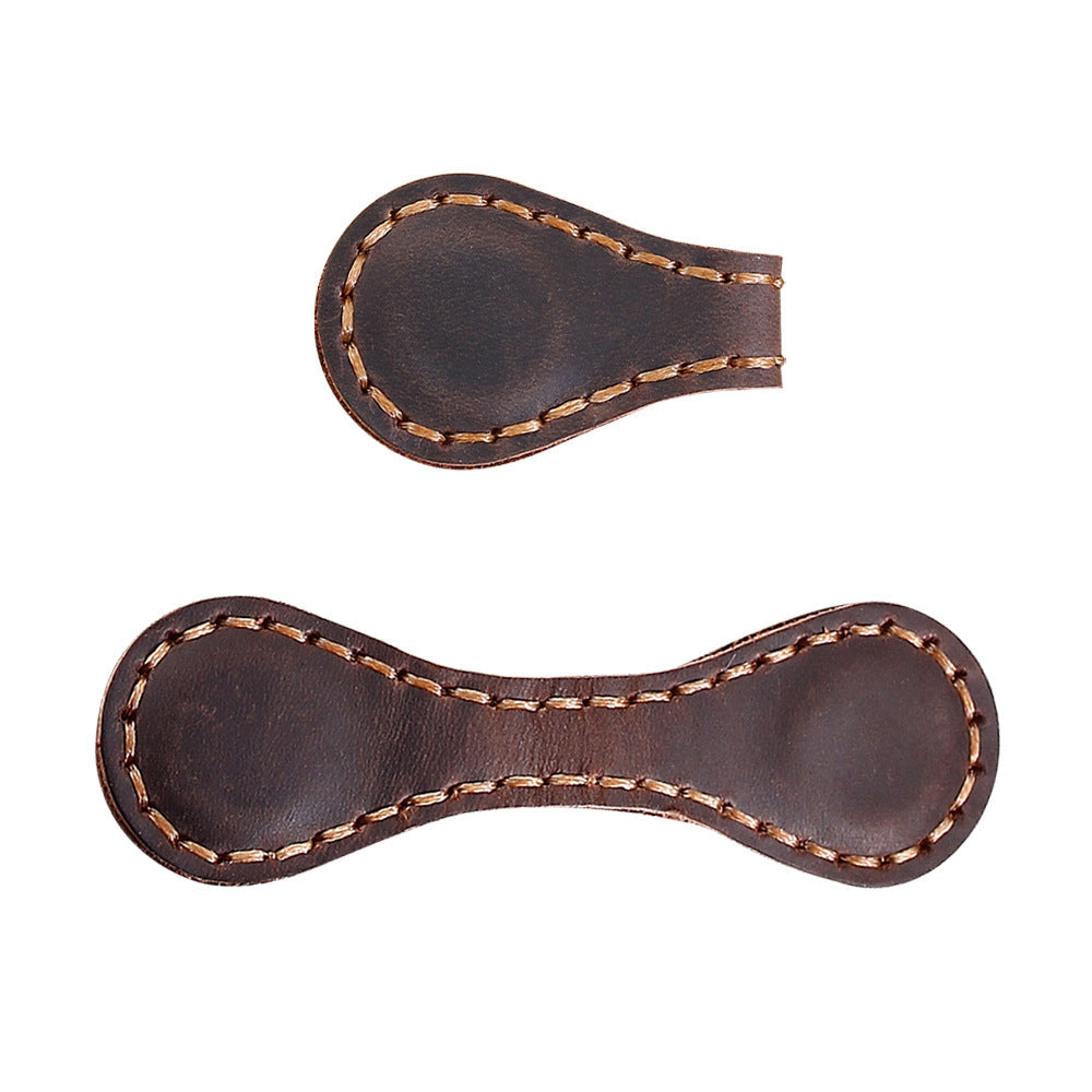 Crazy Horse Leather Magnetic Bookmark Handmade