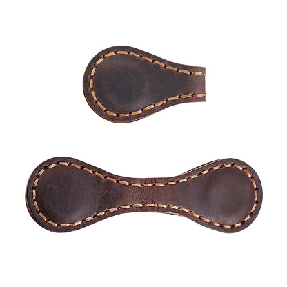 Crazy Horse Leather Magnetic Bookmark Handmade