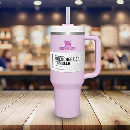 AStainless Steel Vacuum Insulated Tumbler With Lidnd Straw For Water, 40 Oz Tumbler With Handle Stainless Steel 304 Car Cup Water Cup Vacuum Insulation Cold Cup Travel Student Cup