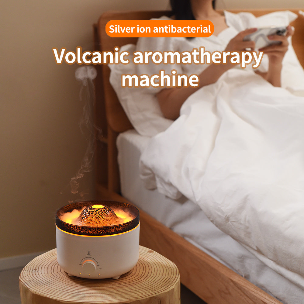 Mute Of New Small Simulated Flame Volcano Humidifier Flame Humidifier Volcano Diffuser Home Decorations
