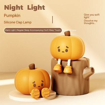 Pumpkin Silicone Night Lamp Bedroom Sleep