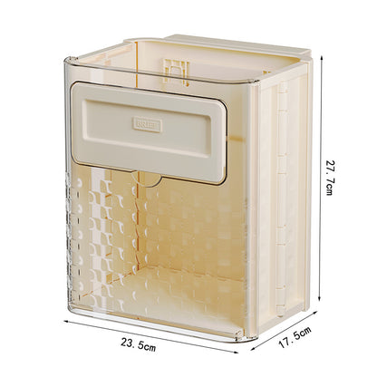 Household Kitchen Folding Trash Can Wall Hanging Punch-free Trash Can