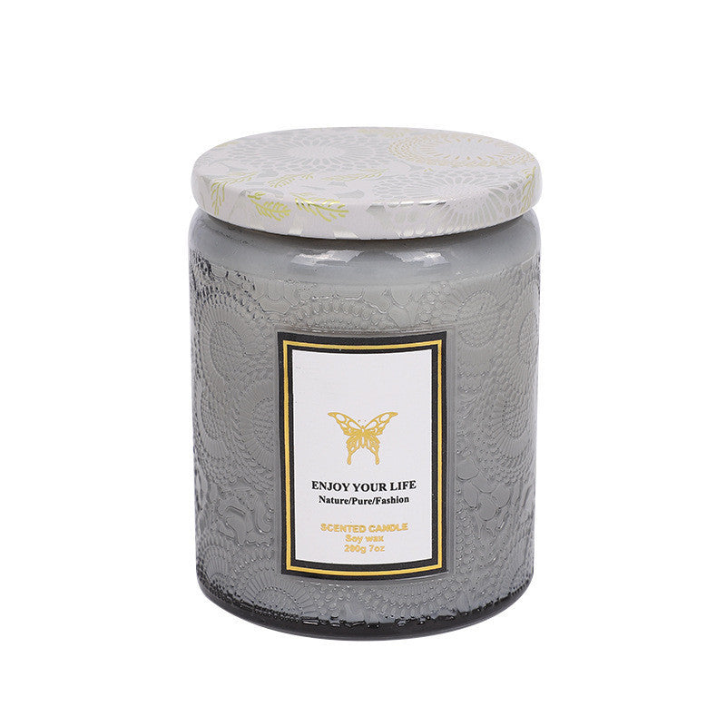 Embossed Glass Fragrance Embossed Glass Fragrance Handmade Gift Aromatherapy Soy Candlesy Soy Candles