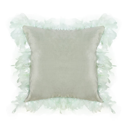 Velvet feather pillowcase home pillow
