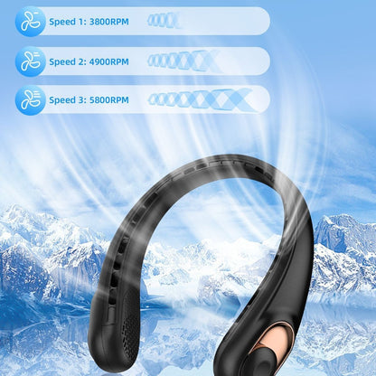 Rechargeable Outdoor Sports Neck-hanging Fan