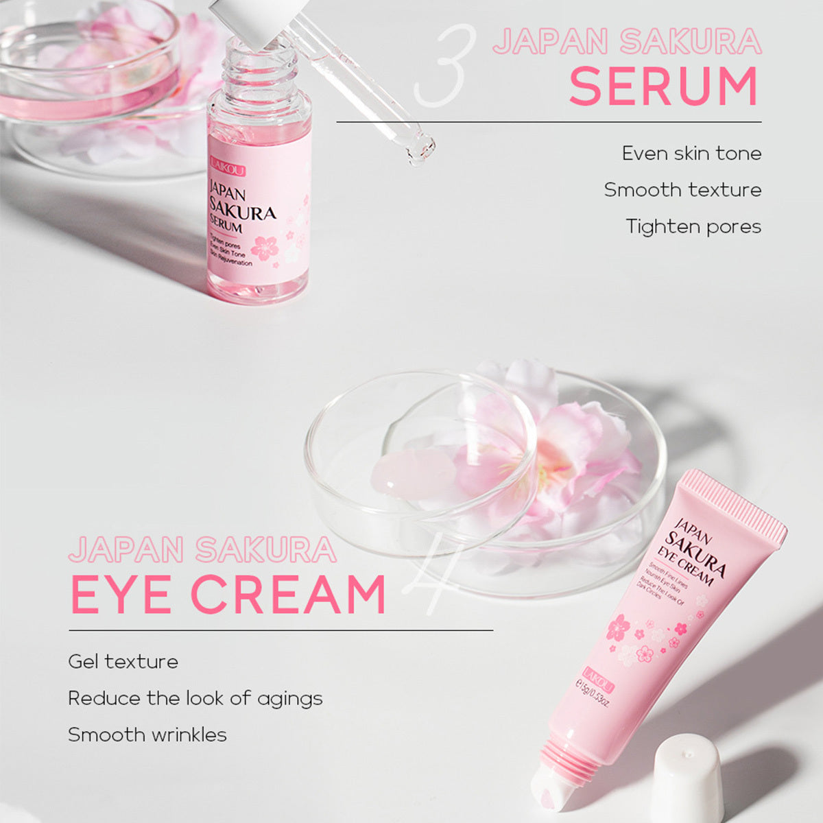 Skin Care Set JAPAN SAKURA Women Beauty Gift Sets {6ps}
