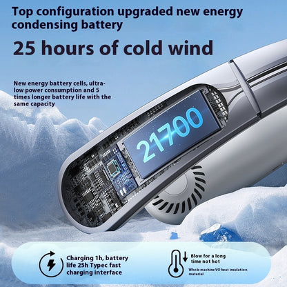New Digital Display Hanging Neck Fan Student Outdoor Sports Portable Usb Mini