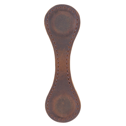 Crazy Horse Leather Double Sided Magnetic Clip Bookmark Holder