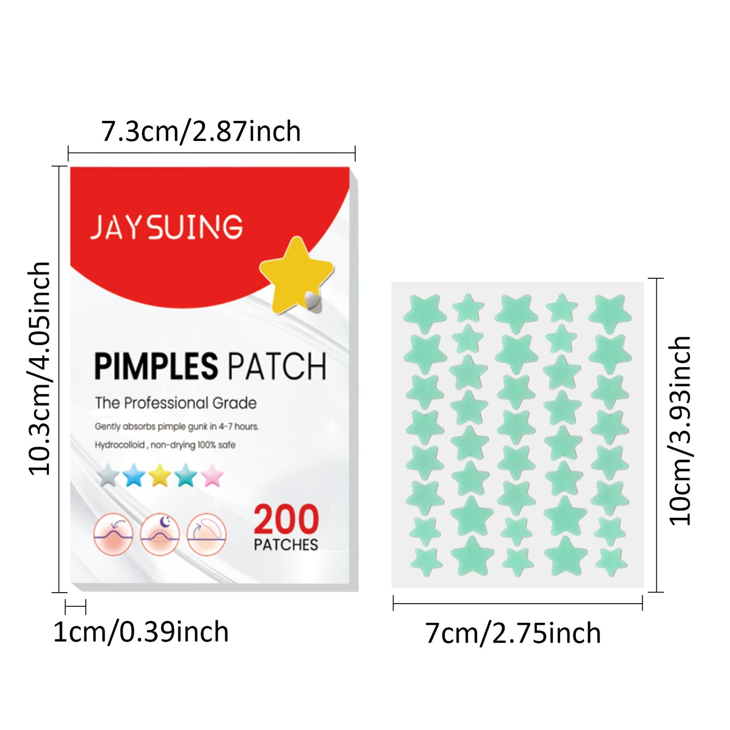 Pimple Patches, Pimple Patches For Face, Hydrocolloid Acne Patches, Cute Star Stickers Hydrocolloid Acne Pimple Patch For Covering Zits And Blemishes