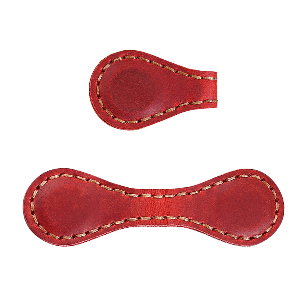 Crazy Horse Leather Magnetic Bookmark Handmade