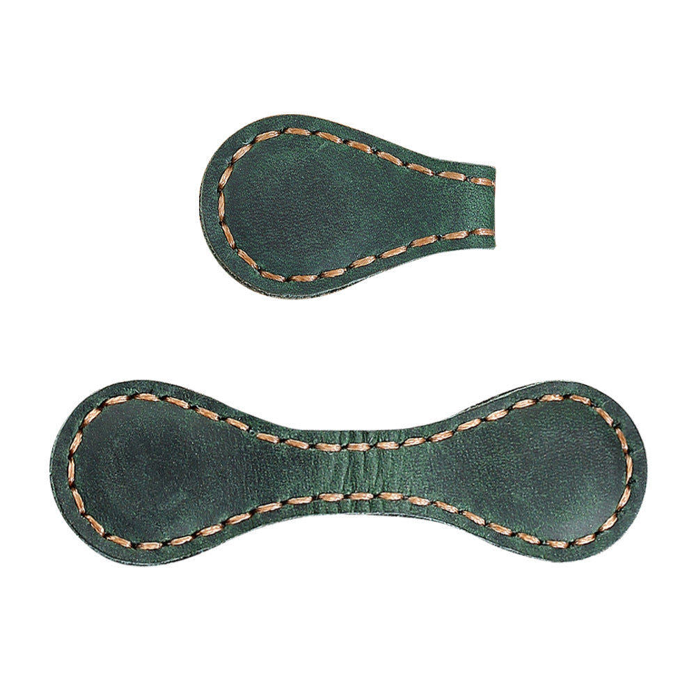 Crazy Horse Leather Magnetic Bookmark Handmade