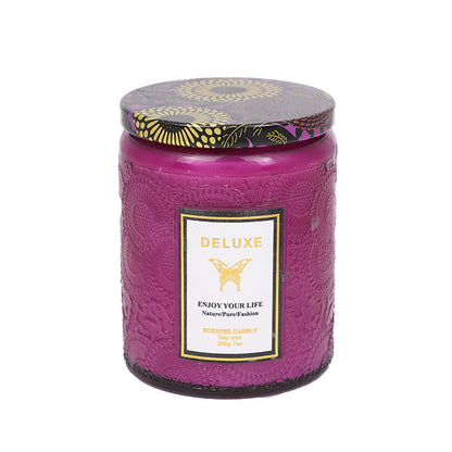 Embossed Glass Fragrance Embossed Glass Fragrance Handmade Gift Aromatherapy Soy Candlesy Soy Candles