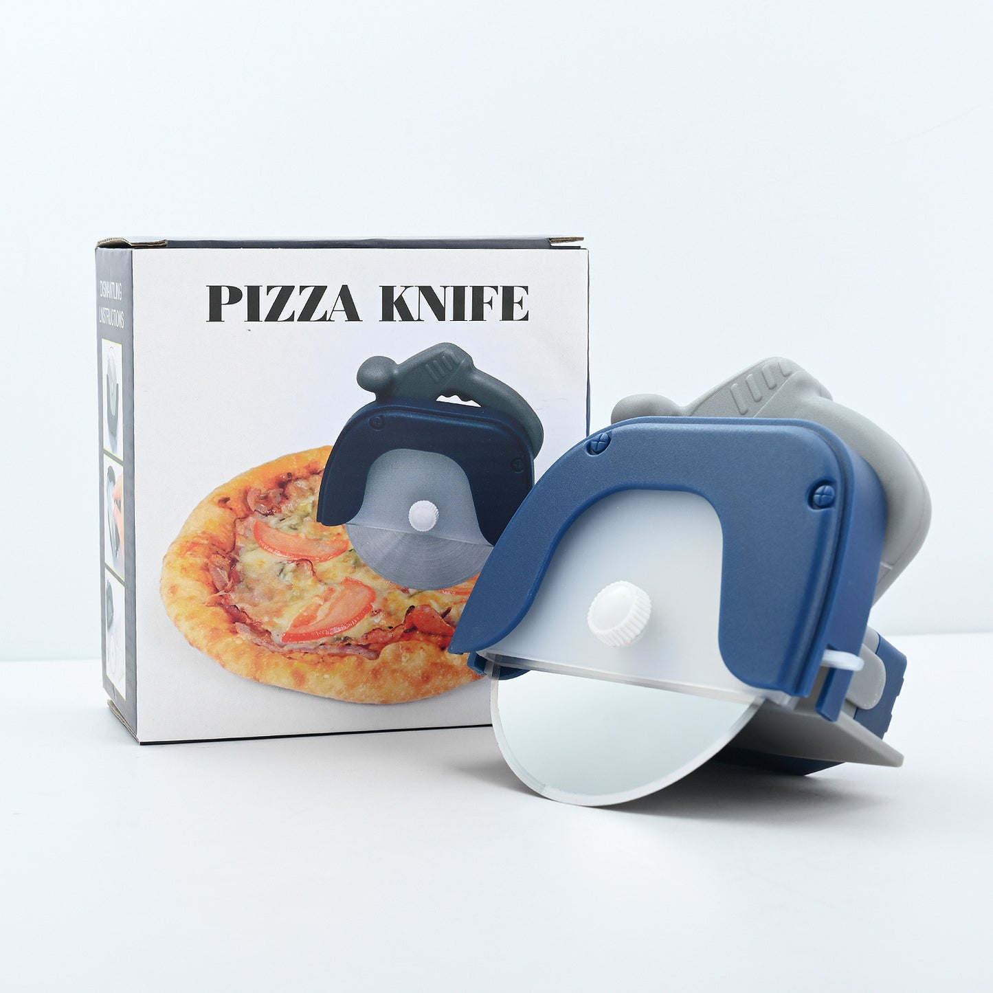 Stainless Steel Round Roller Pizza Cutter Creative Single Wheel Cake Cut Knife