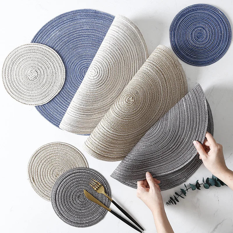 Woven Ramie Round Table Mats