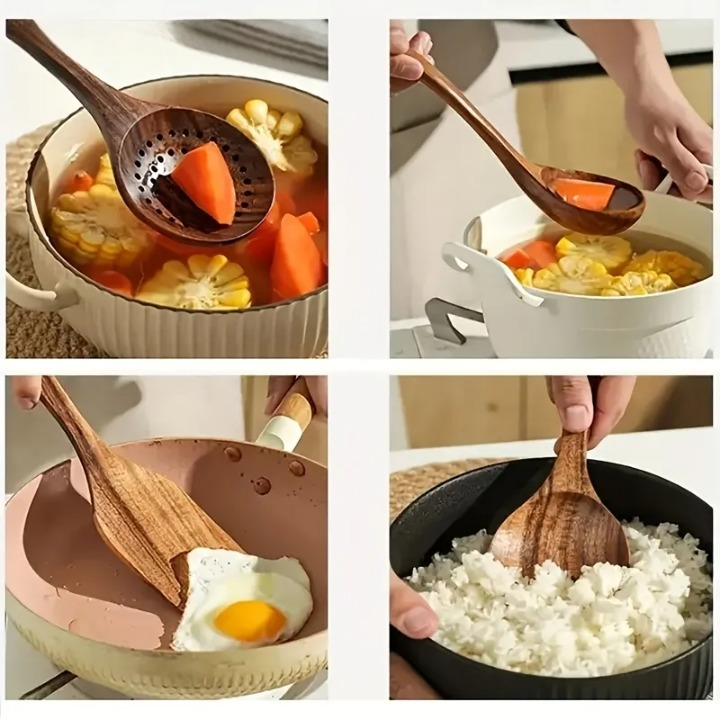 Thailand Teak Kitchen Utensil Set