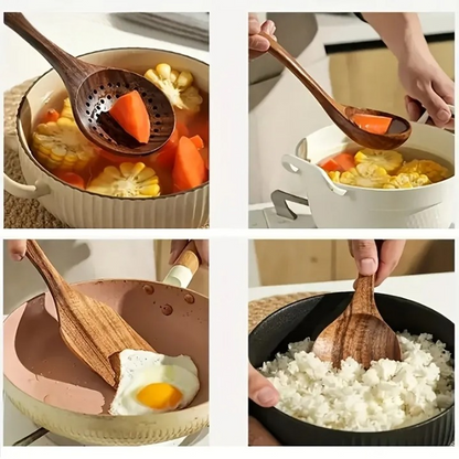 Thailand Teak Kitchen Utensil Set