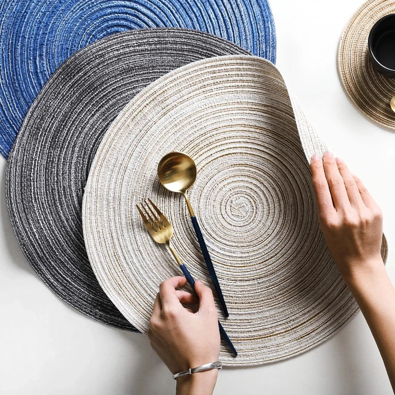 Woven Ramie Round Table Mats