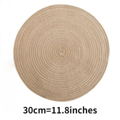 Woven Ramie Round Table Mats