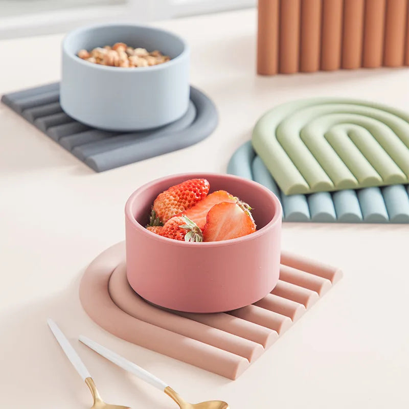 Rainbow Silicone Kitchen Pot Holders