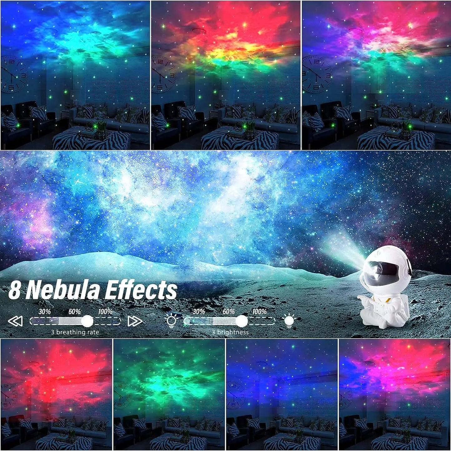 Astronaut Starry Galaxy Night Light
