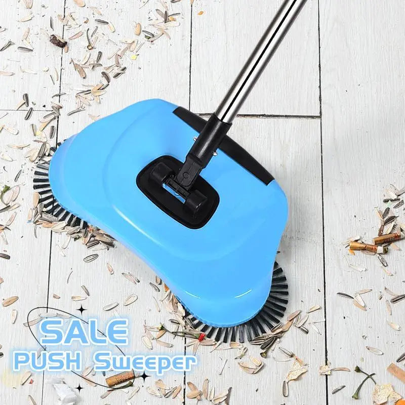 360° Rotating Manual Floor Sweeper
