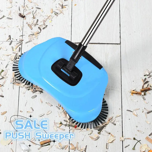 360° Rotating Manual Floor Sweeper