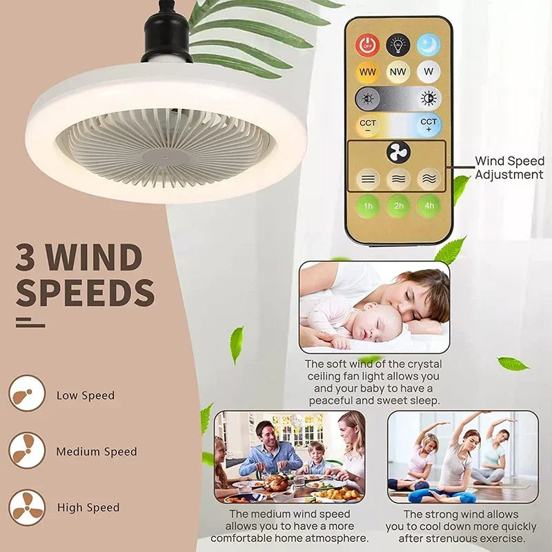 3-in-1 Ceiling Fan with Remote Control