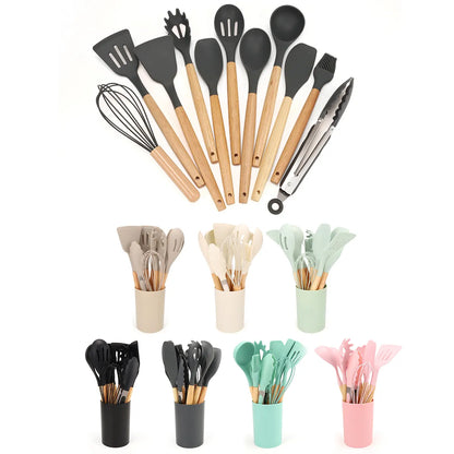 Spatula Set with Storage Bucket