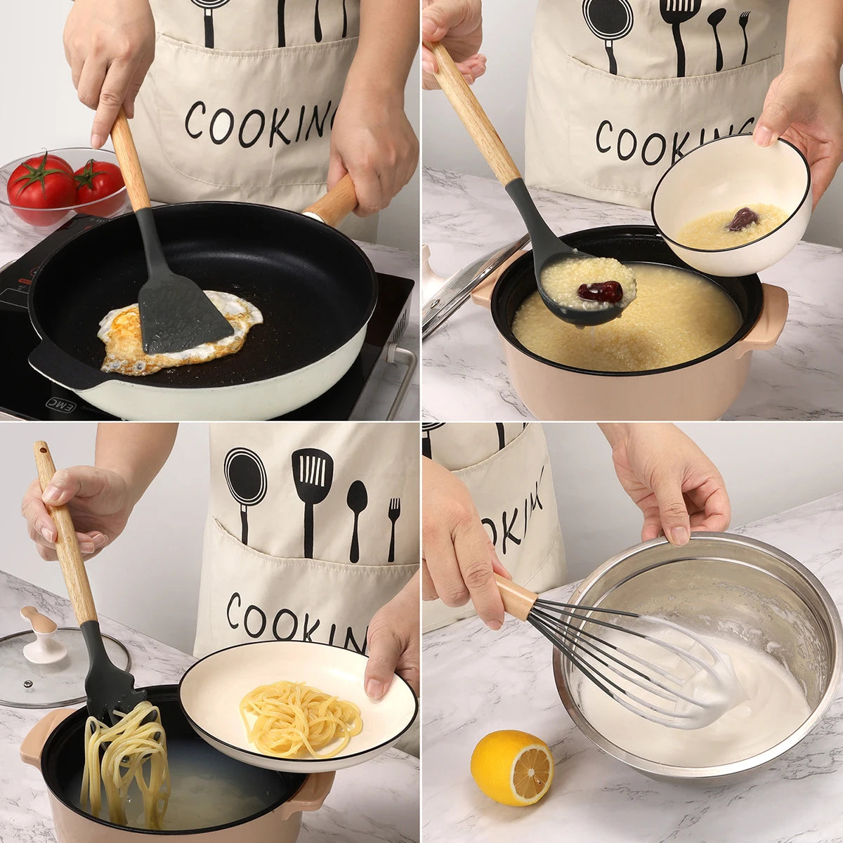 Spatula Set with Storage Bucket