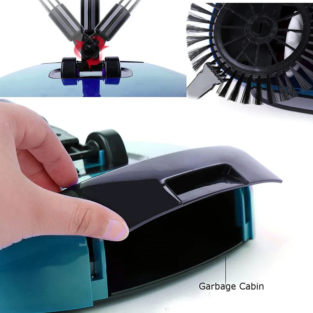 360° Rotating Manual Floor Sweeper
