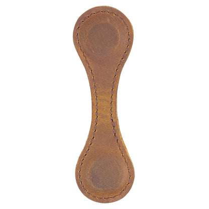 Crazy Horse Leather Double Sided Magnetic Clip Bookmark Holder
