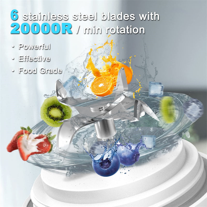 Portable Ju Blender Juicer Personal Size Blender For Shakes And Smoothies With 6 Blade Mini Blender Kitchen Gadgets