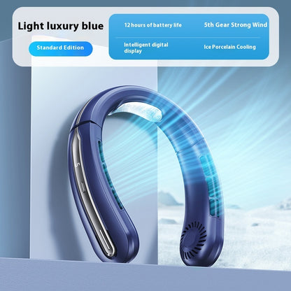 New Digital Display Hanging Neck Fan Student Outdoor Sports Portable Usb Mini