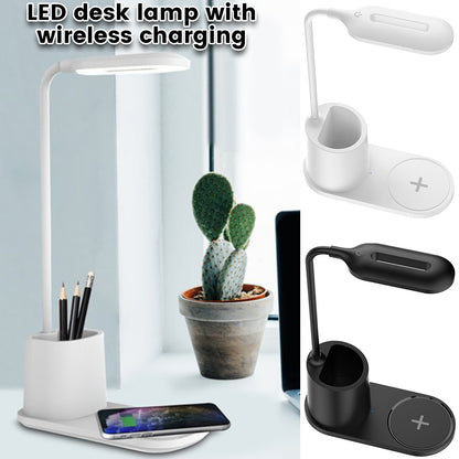Multifunctional Mobile Phone Wireless Charging Led Pen Holder Table Lamp