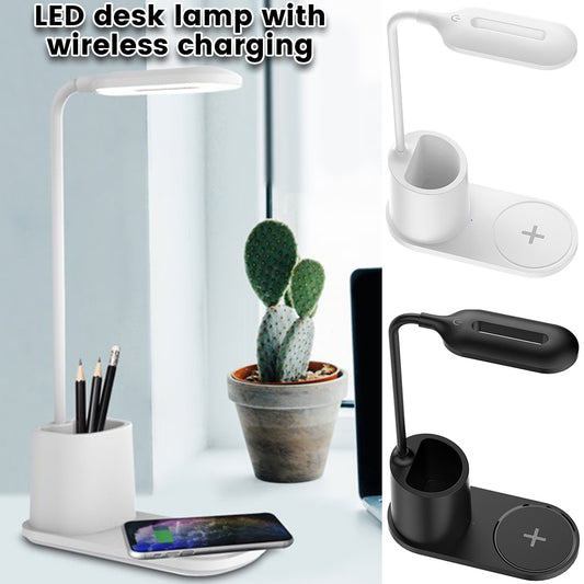 Multifunctional Mobile Phone Wireless Charging Led Pen Holder Table Lamp