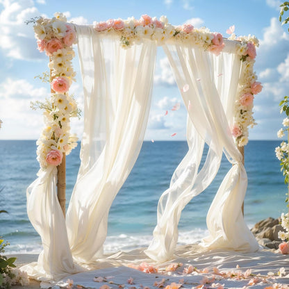 2 Panels Wedding Arch Draping Fabric
